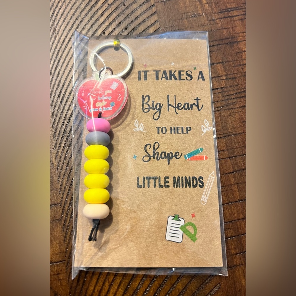 Colorful Beaded Keychain for educators - Picture 2 of 2
